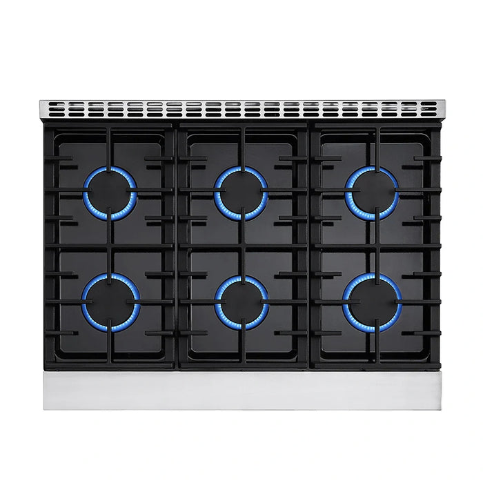 Empava 36-inch Pro-Style Slide-In Single Oven Gas Range in Stainless Steel