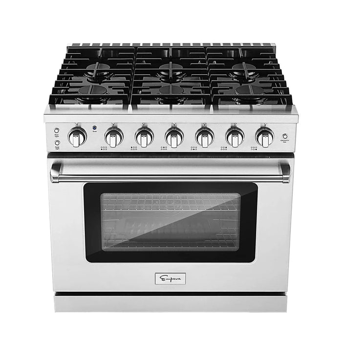 Empava 36-inch Pro-Style Slide-In Single Oven Gas Range in Stainless Steel