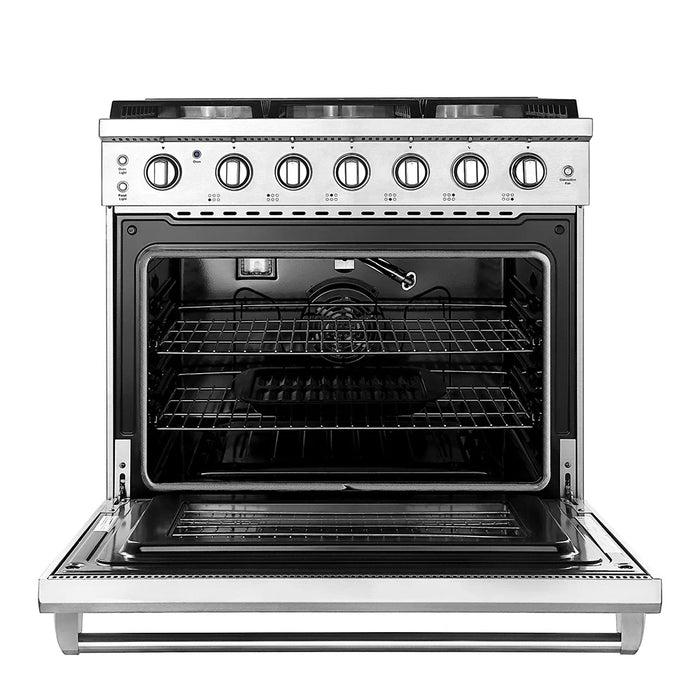 Empava 36-inch Pro-Style Slide-In Single Oven Gas Range in Stainless Steel