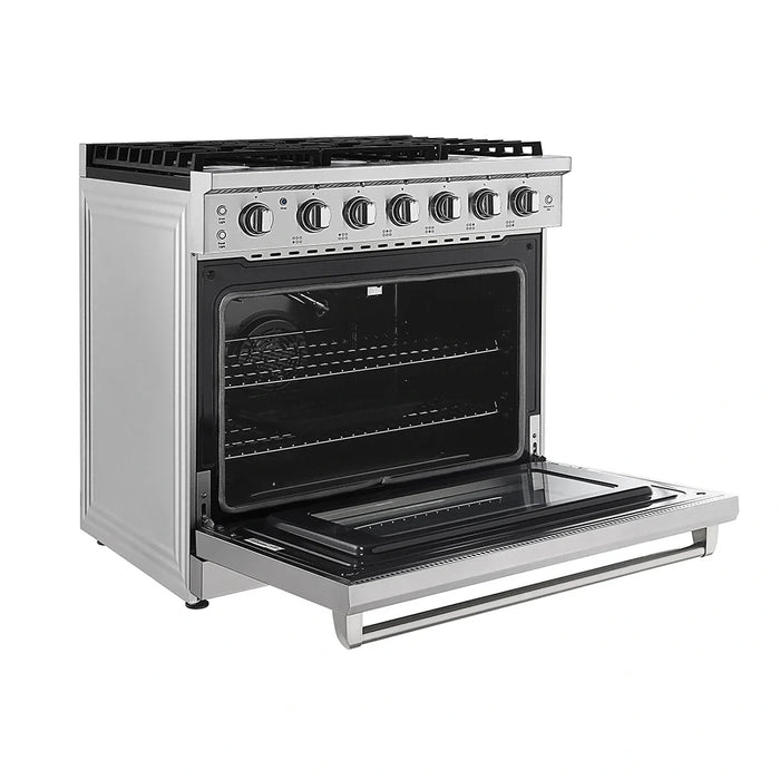 Empava 36-inch Pro-Style Slide-In Single Oven Gas Range in Stainless Steel