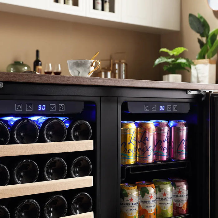 Empava Dual Zone Wine and Beverage Cooler Fridge in Stainless Steel