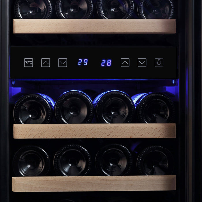 Empava 15-Inch Dual Zone Compact Wine Cooler in Stainless Steel