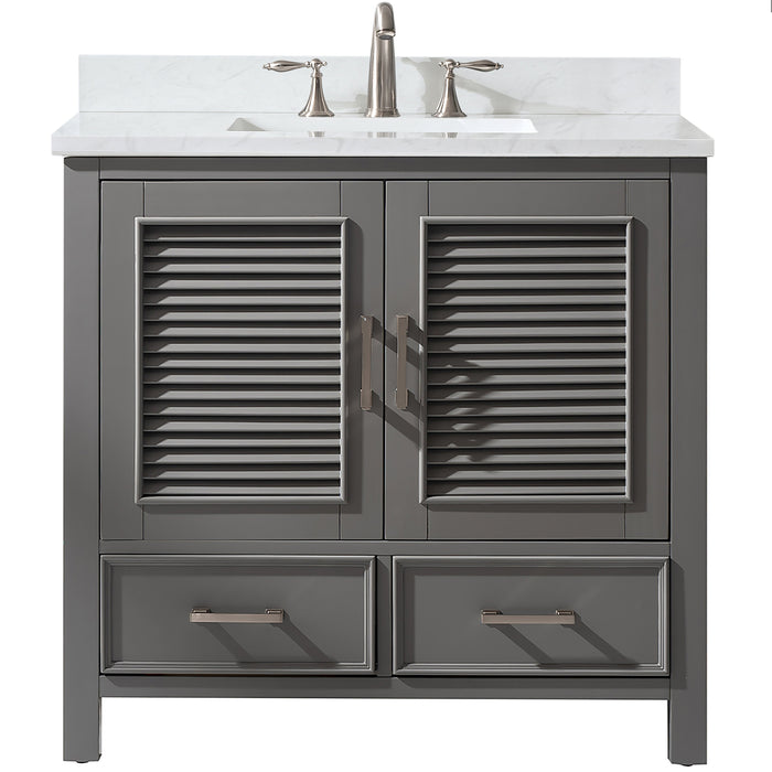 Estate 36" Single Vanity with White Quartz Countertop