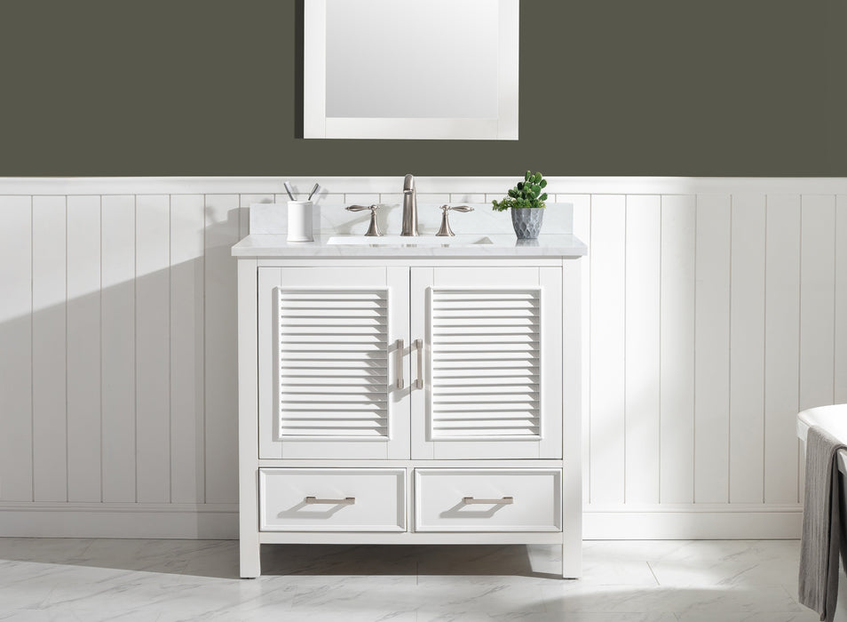 Estate 36" Single Vanity with White Quartz Top