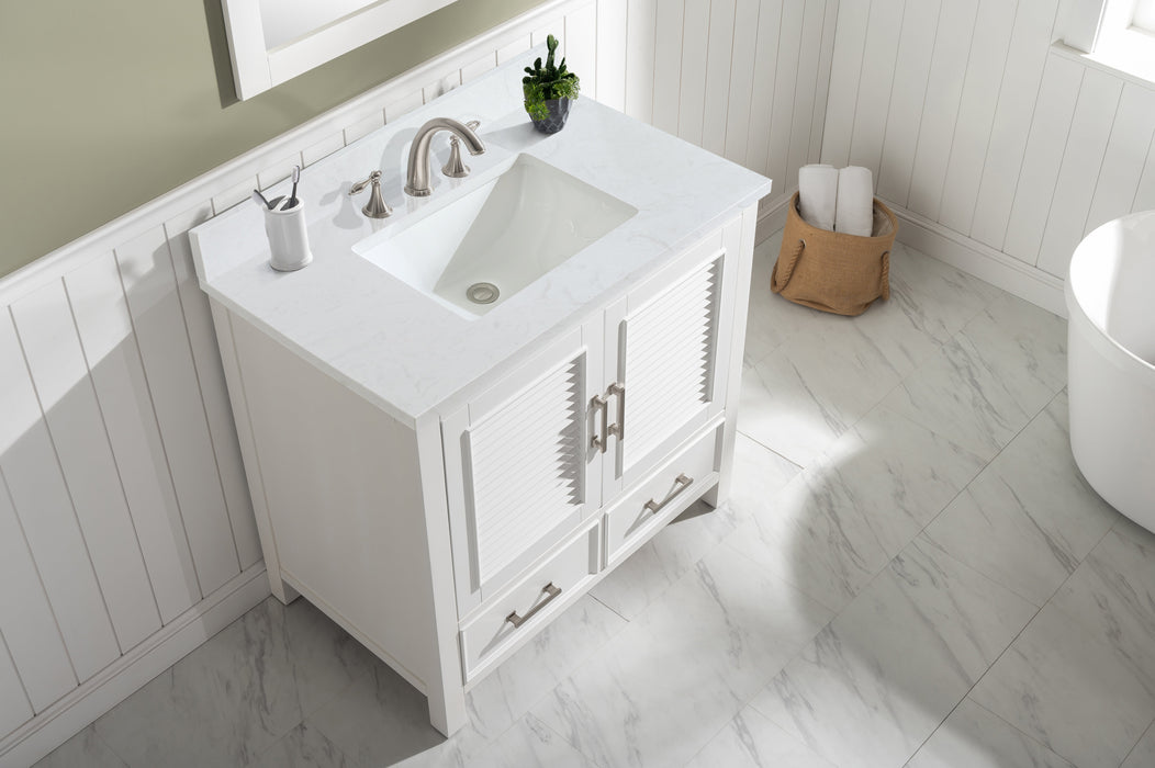 Estate 36" Single Vanity with White Quartz Countertop