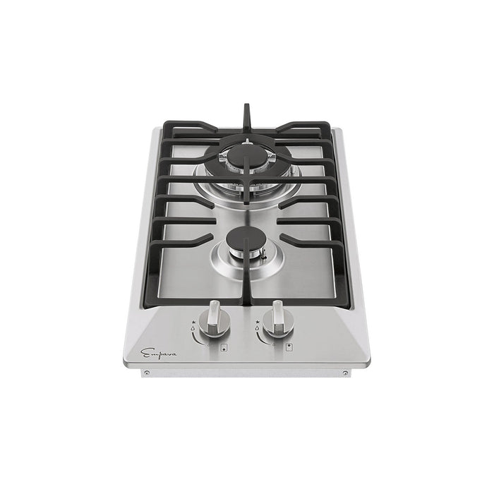 Empava 12 in. 2 burner Stainless Steel Gas Cooktop in Stainless Steel