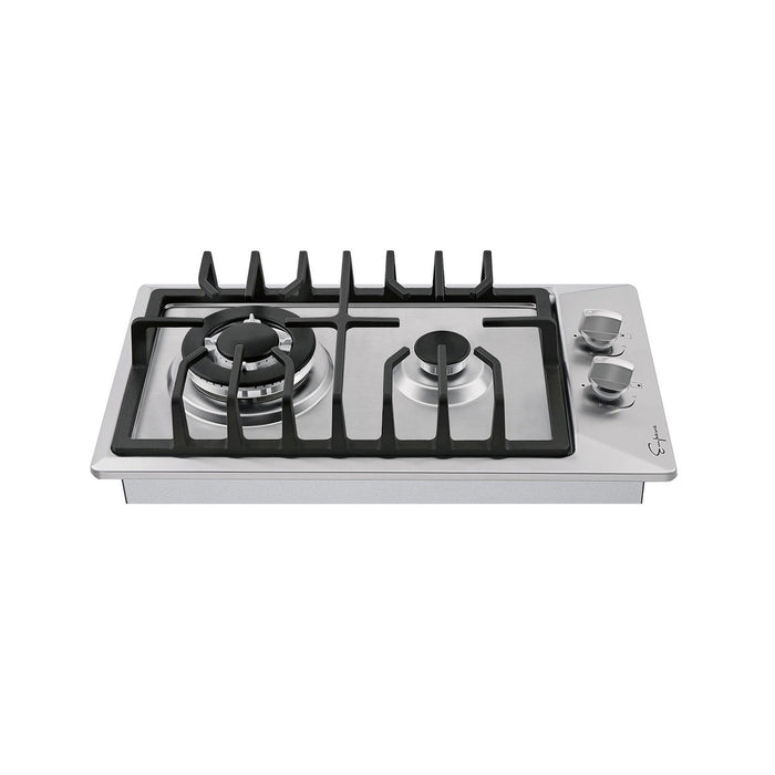 Empava 12 in. 2 burner Stainless Steel Gas Cooktop in Stainless Steel