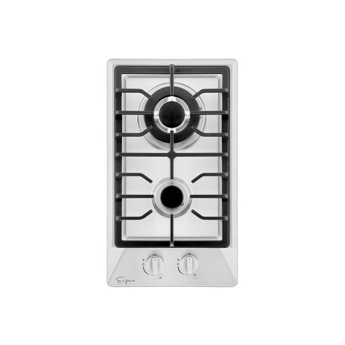 Empava 12 in. 2 burner Stainless Steel Gas Cooktop in Stainless Steel