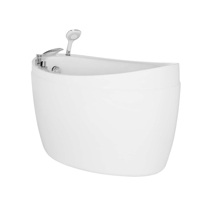 Empava 59" Freestanding Japanese-Style Reversible Drain Soaking Tub in White