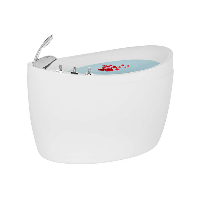 Empava 59" Freestanding Japanese-Style Reversible Drain Soaking Tub in White