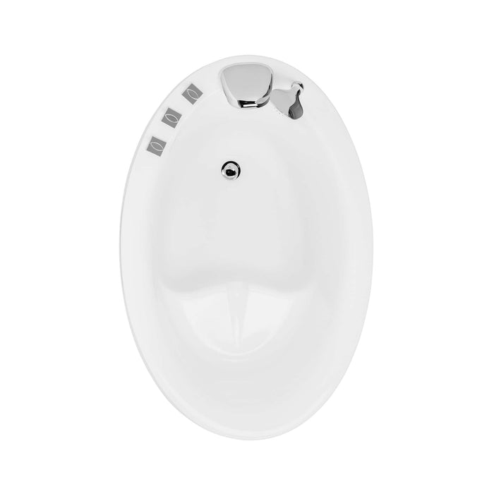 Empava 59" Freestanding Japanese-Style Reversible Drain Soaking Tub in White