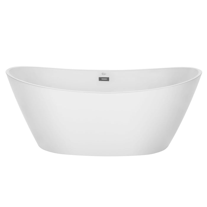 67" Freestanding Soaking Tub with Central Drain