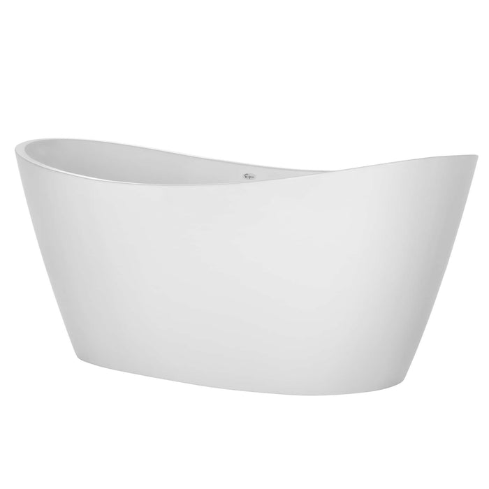 67" Freestanding LED Soaking Tub with Central Drain