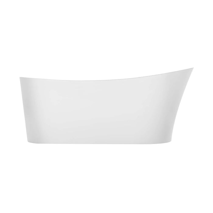 Empava 67" Freestanding Soaking Tub with Left Drain in White