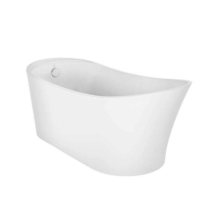 Empava 67" Freestanding Soaking Tub with Left Drain in White