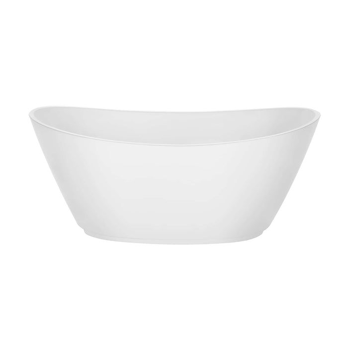 Empava 69" Freestanding Soaking Tub with Center Drain in White