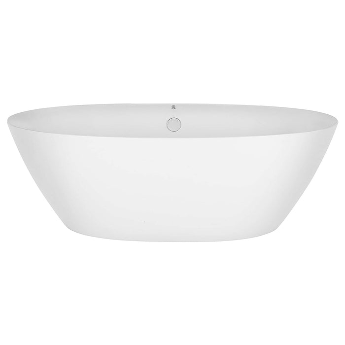 Empava 71" Freestanding Soaking Tub with Center Drain in White