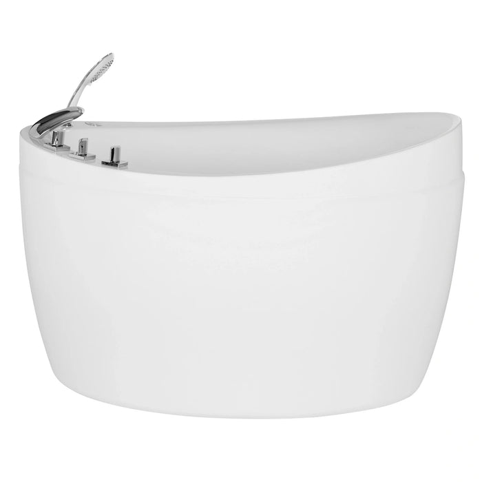 48" Freestanding Japanese-Style Air Massage Tub with Reversible Drain