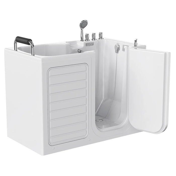 Empava 54" Alcove Soaking Walk-in Tub with Right Drain in White