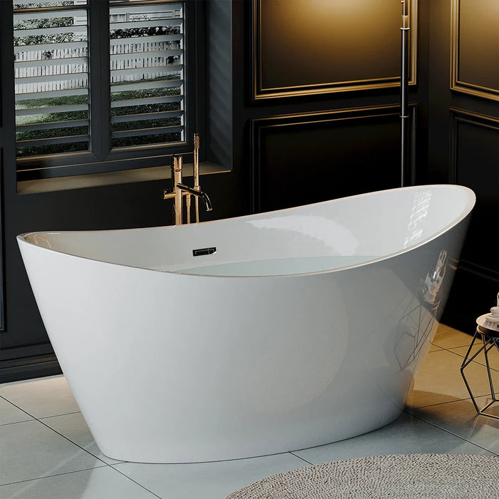 67" Freestanding Soaking Tub with Central Drain