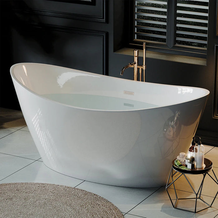 67" Freestanding Soaking Tub with Central Drain