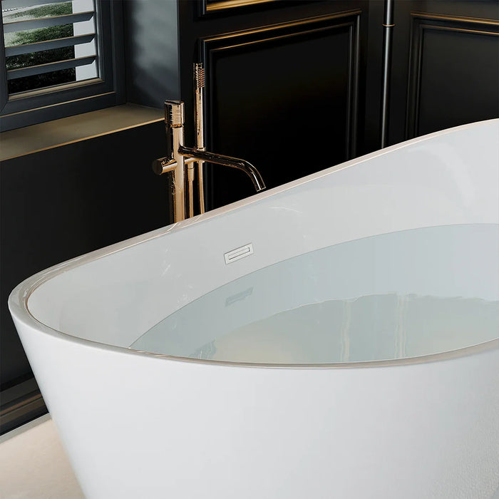 67" Freestanding Soaking Tub with Central Drain