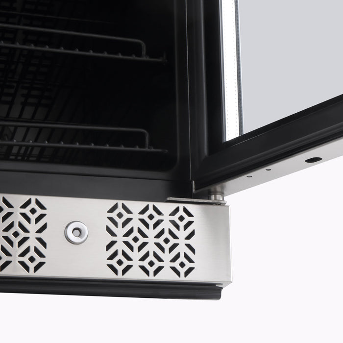Empava 24-inch Dual Zone Wine and Beer Fridge Beverage Cooler in Stainless Steel