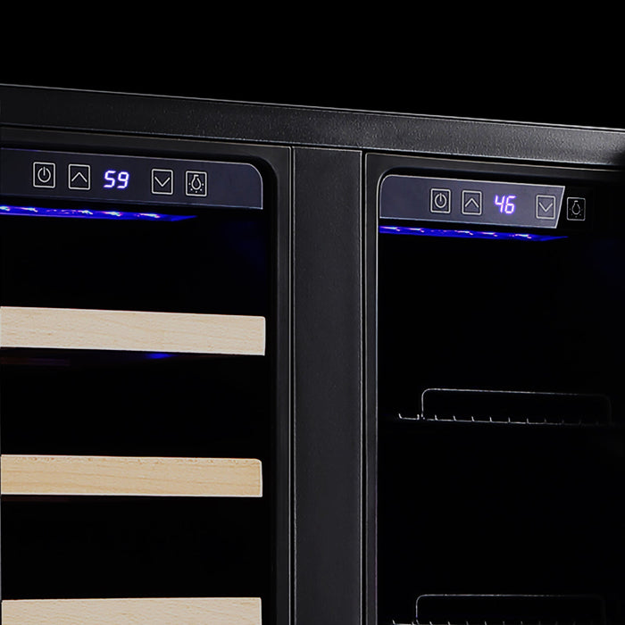 Empava 24-inch Dual Zone Wine and Beer Fridge Beverage Cooler in Stainless Steel