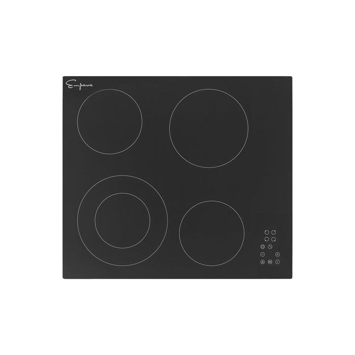 Empava 24 Inch Black Electric Radiant Cooktop in Black