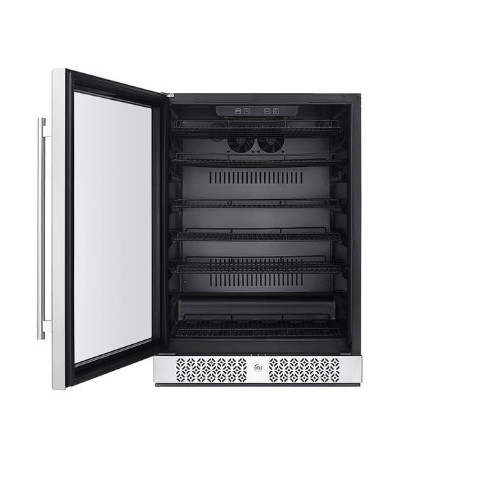 Empava 24-inch Freestanding and Under-Counter Beverage Fridge in Stainless Steel