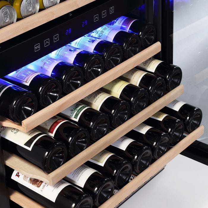 Empava 24-Inch Dual Zone Wine and Beverage Cooler in Stainless Steel