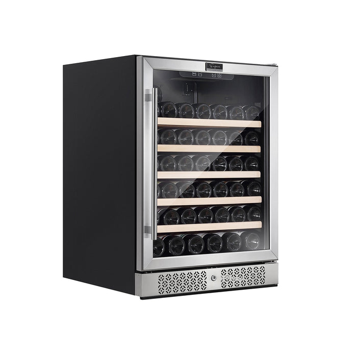 Empava 24-Inch Wine Cooler Refrigerator for 52 Bottles in Stainless Steel