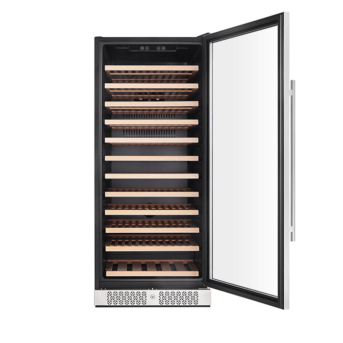 Empava 24-inch wide Wine Cooler and Wine Fridge in Stainless Steel