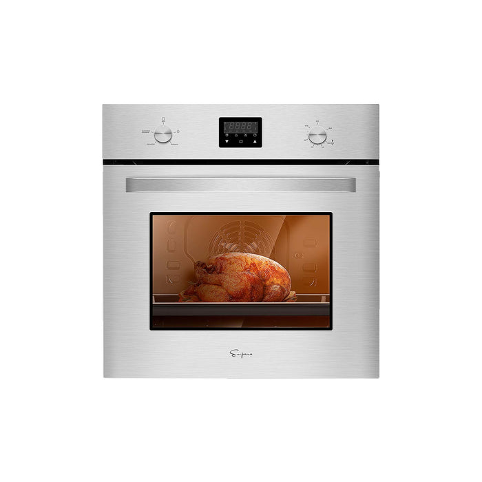 Empava 24-inch 2.3 Cu. Ft. Single Gas Wall Oven – Natural Gas Only in Stainless Steel