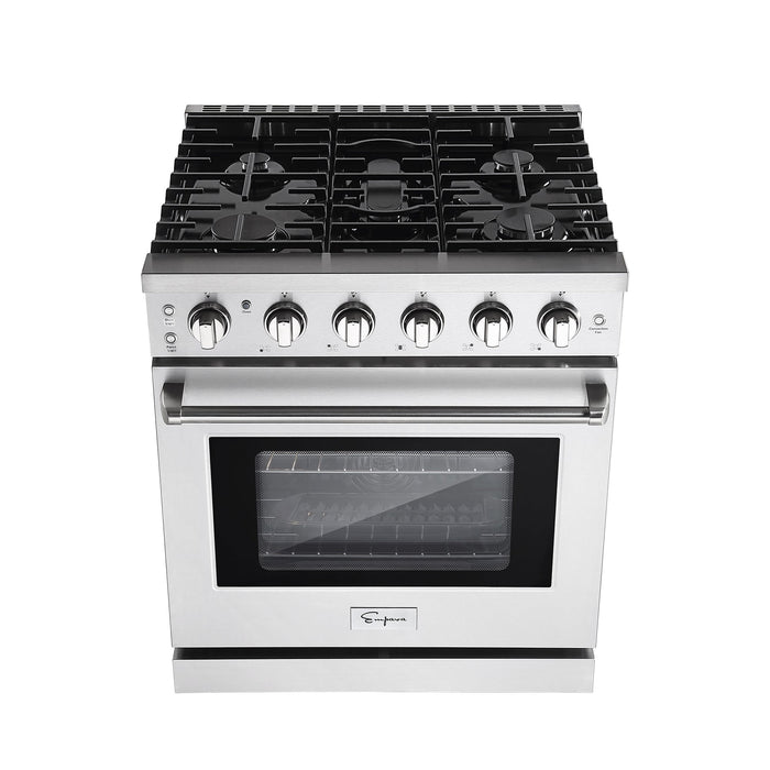 Empava 30-inch Pro-Style Slide-In Single Oven Gas Range in Stainless Steel