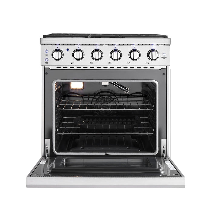 Empava 30-inch Pro-Style Slide-In Single Oven Gas Range in Stainless Steel