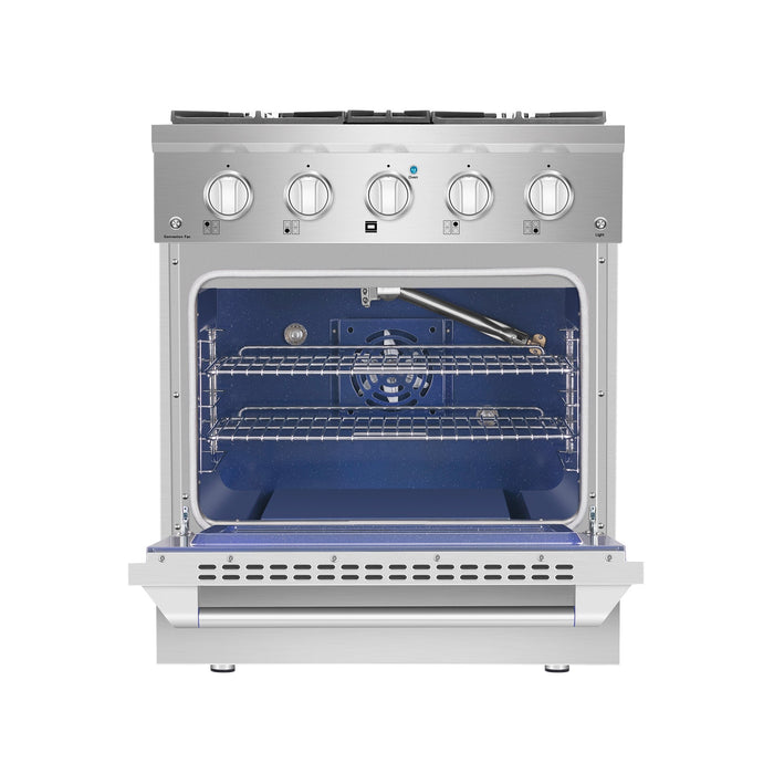 Empava 30-inch Pro-Style Slide-In Single Oven Gas Range in Stainless Steel