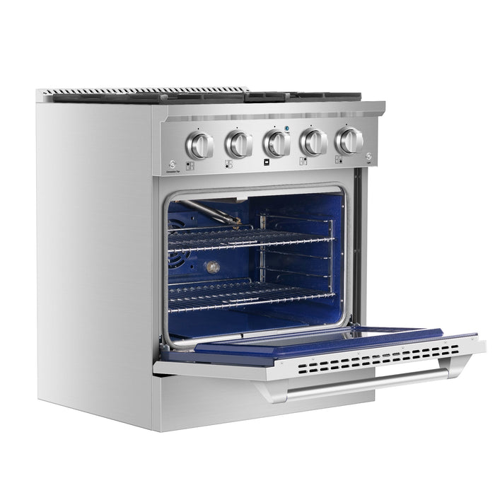 Empava 30-inch Pro-Style Slide-In Single Oven Gas Range in Stainless Steel