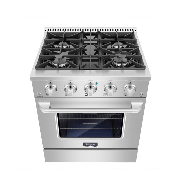 Empava 30-inch Pro-Style Slide-In Single Oven Gas Range in Stainless Steel
