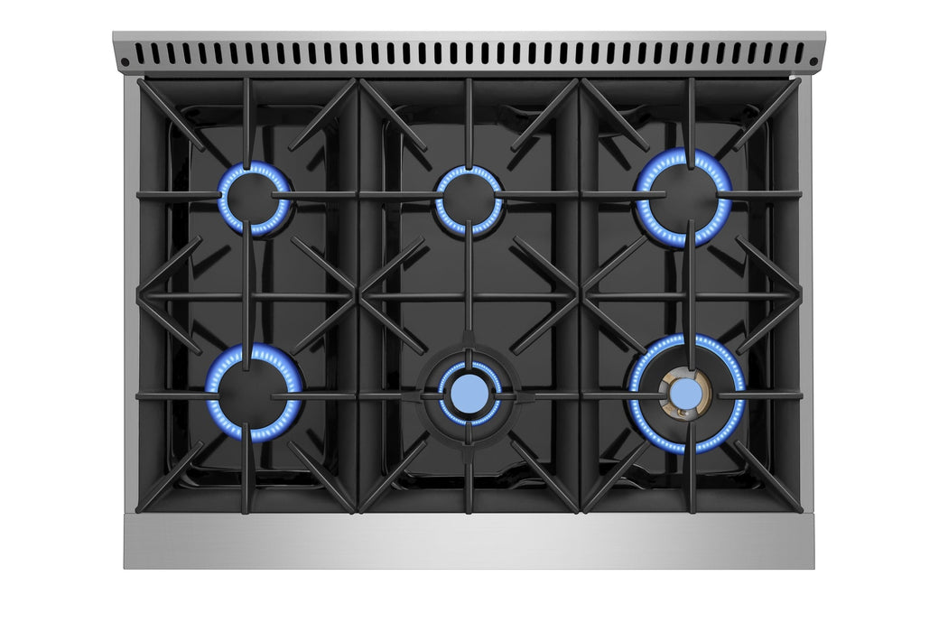 Empava 36-inch Pro-Style Slide-In Single Oven Gas Range in Stainless Steel