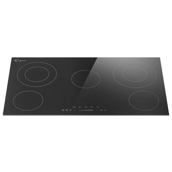 Empava 36 Inch Black Electric Radiant Cooktop in Black