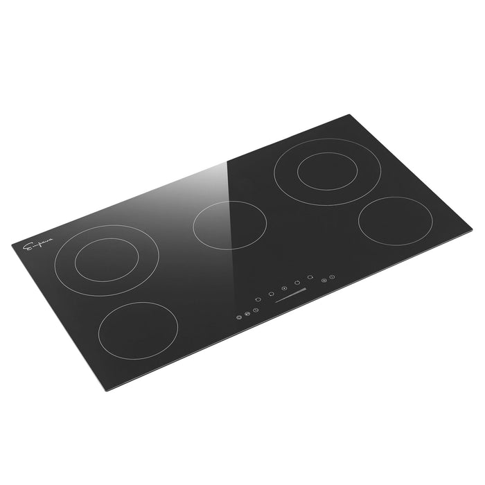 Empava 36 Inch Black Electric Radiant Cooktop in Black
