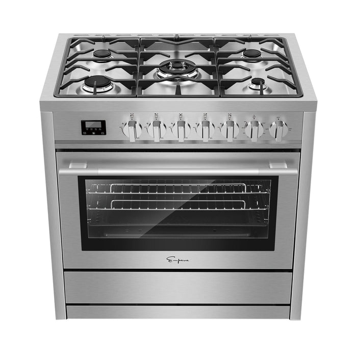 Empava 36-Inch Freestanding Gas Range with Cooktop and Oven in Stainless Steel