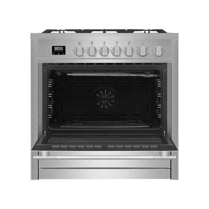 Empava 36-Inch Freestanding Gas Range with Cooktop and Oven in Stainless Steel