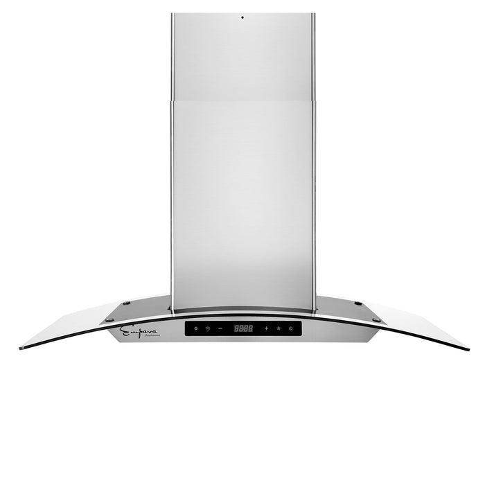 Empava 36-inch 400 CFM Kitchen Island Wall-Mount Ducted Range Hood in Stainless Steel