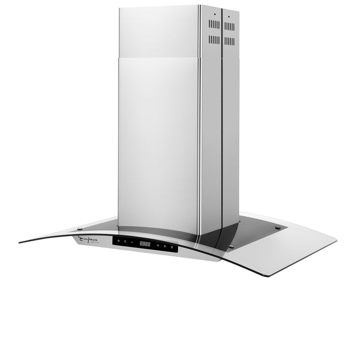 Empava 36-inch 400 CFM Kitchen Island Wall-Mount Ducted Range Hood in Stainless Steel