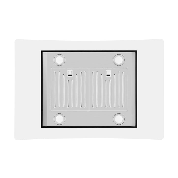 Empava 36-inch 400 CFM Kitchen Island Wall-Mount Ducted Range Hood in Stainless Steel