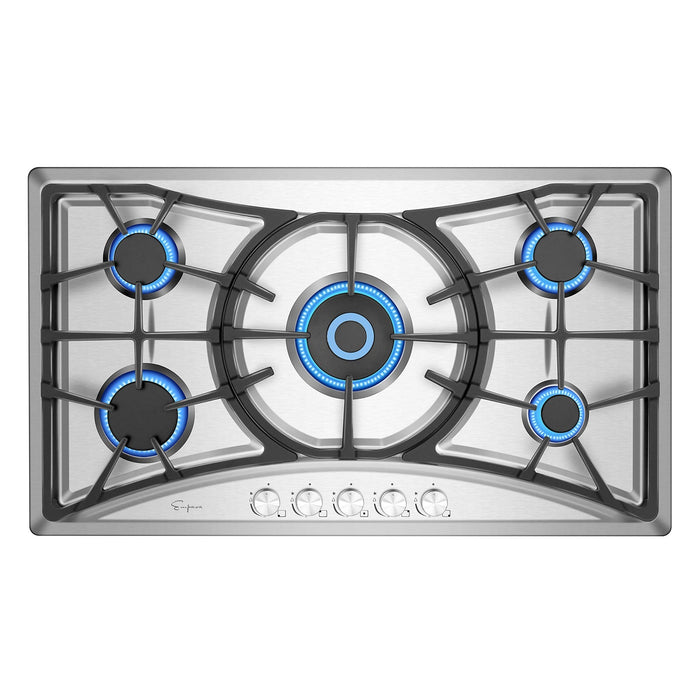 Empava 36-inch Built-In Gas Cooktops in Stainless Steel