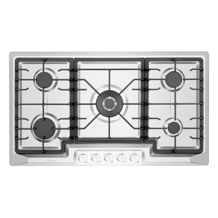 Empava 36-inch Built-in Gas Cooktop in Stainless Steel