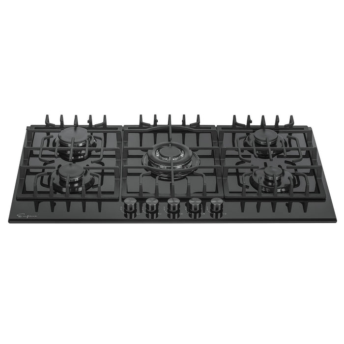 Empava 36-inch Built-in Gas Cooktop in Black